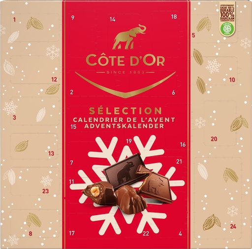 [TIM-122630] Chocolade adventskalender Côte d'Or doos 235g