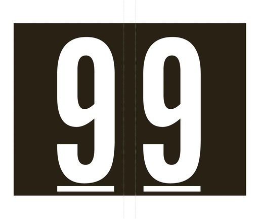 [TIM-6280019] Etiketten voor hangmap Jalema Codetab 9 zwart (500)