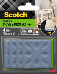 [TIM-SP62A12] Glijders Scotch Move & Protect 50mmx50mm grijs (4)