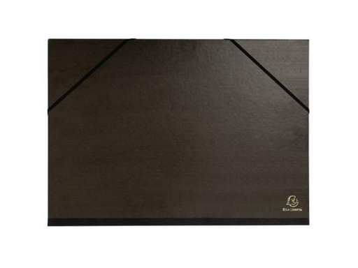 [EXA-548000E] Tekenmap Exacompta karton 32x45cm met elastieken zwart vernist