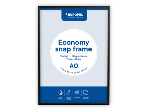 [TIM-355064] Kliklijst Europel Economy A0 lijst 25mm zwart
