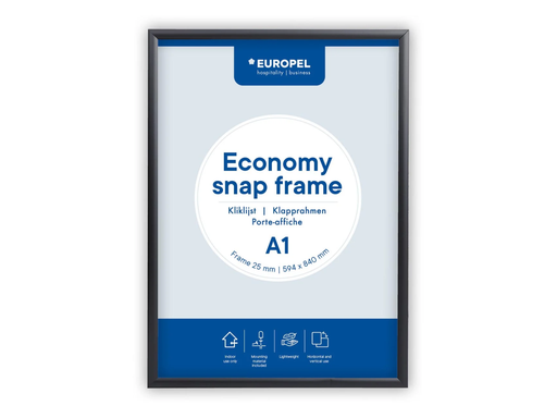 [TIM-355066] Kliklijst Europel Economy A1 lijst 25mm zwart