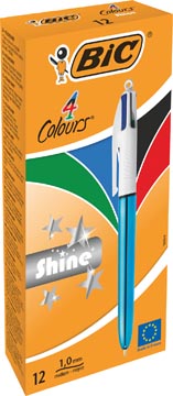 [TIM-949896] Balpen Bic 4 Colours Shine blauw