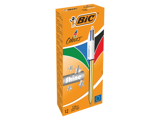 [TIM-964774] Balpen Bic 4 Colours Shine goud