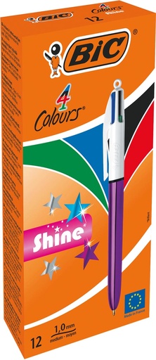 [TIM-982876] Balpen Bic 4 Colours Shine paars