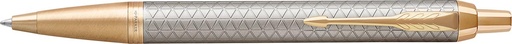 [TIM-1931687] Balpen Parker IM Premium blauwe inkt medium punt giftbox GT zilver/goud