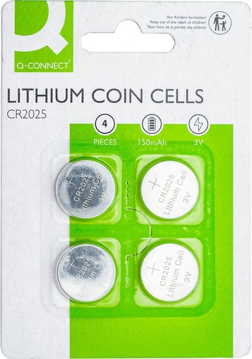 [TIM-KF14559] Knoopcelbatterij Q-Connect CR2025 (4)