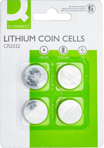 [TIM-KF15036] Knoopcelbatterij Q-Connect CR2032 (4)