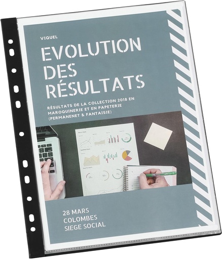 [TIM-116305] Showalbum Viquel A4 20 tassen 11-gaats geperforeerd transparant