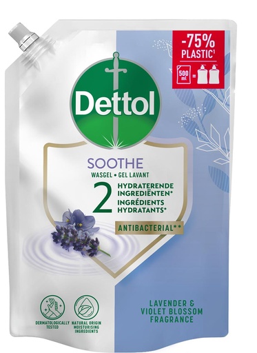 [TIM-3297852] Navulling handzeep Dettol Soothe lavendel en vioolbloesem 500ml