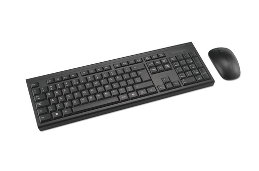 [ACCO-K75562WW] Deskset draadloos Kensington KM150 EQ qwerty muis en toetsenbord zwart