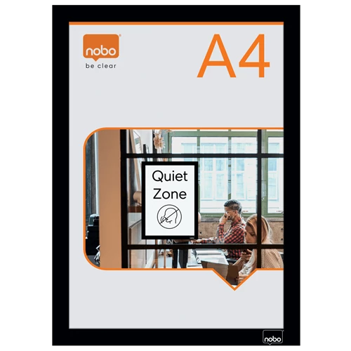 Ophangtas Nobo A4 zelfklevend zwart (2)