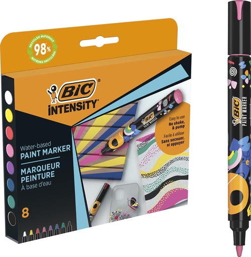 [TIM-527430] Paintmarker BIC Intensity levendige kleuren assorti (8)