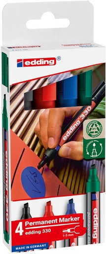 [TIM-433042] Permanent marker Edding E-330 assorti (4)