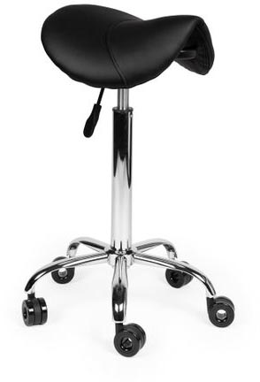 [TIM-8122389] Zadelkruk zonder voetring zonder rugleuning hoge gasveer zwart
