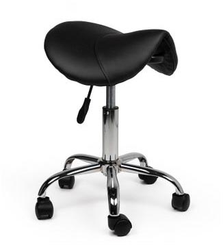 [TIM-8121139] Zadelkruk zonder voetring zonder rugleuning lage gasveer zwart