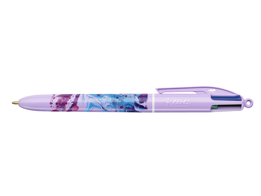 [TIM-5182061] Balpen Bic 4 Colours Hydro Purple medium punt paars