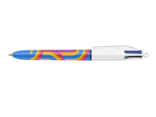 [TIM-5182051] Balpen Bic 4 Colours Lines medium punt blauw