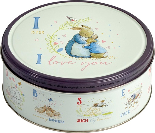 [TIM-79816] Koeken Hamlet Peter Rabbit metalen doos van 150gr