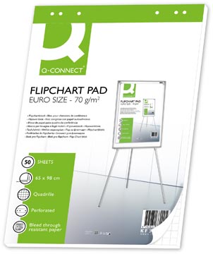 [TIM-KF37000] Papierblok voor flipchart Q-Connect 65x98cm 70gr 50vel geruit