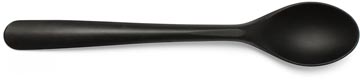 [TIM-87707] Dessertlepel herbruikbaar Conpax Folia CPLA 14,5cm zwart (50)