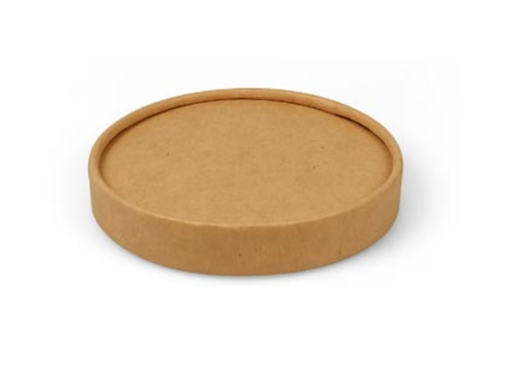 [TIM-311240] Deksel voor soepbeker Conpax karton kraft Ø9,8cm bruin (25)