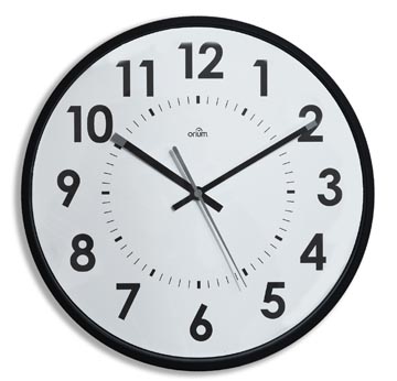 [TIM-2440011] Wandklok Orium by CEP quartz Ø30cm zwart
