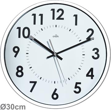 [TIM-2470021] Wandklok Orium by CEP quartz Ø30cm wit