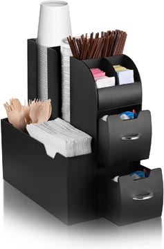 [TIM-3020011] Organisatietoren voor de koffiehoek Take A Break by CEP 7 compartimenten zwart