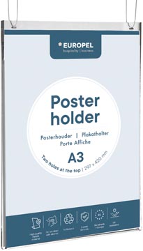 [TIM-350008] Folderhouder ophangbaar Europel A3 staand transparant