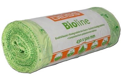 [OND-OVUILBIO05] Composteerbare vuilniszakken Deiss 43x50cm 20L 18µ groen (50)