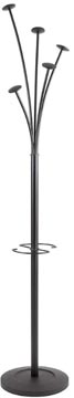 [TIM-3544500] Kapstok met parapluhouder 5 haken zwart
