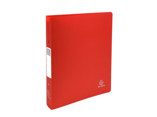[EXA-54395E] Ringmap Exacompta PP 10/10E A4 maxi 2 ringen 30mm rug 40mm met rugetiket opaak rood