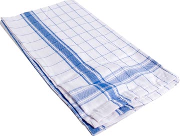 [TIM-135100B] Handdoek Adalynne 50x70cm geruit blauw (3)