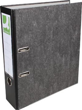 [TIM-KF12047] Ordner Q-Connect karton A4 rug 80mm verwisselbaar rugetiket gewolkt zwart