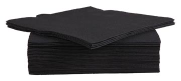 [TIM-727594] Servet Cosy & Trendy 38x38cm zwart (40)