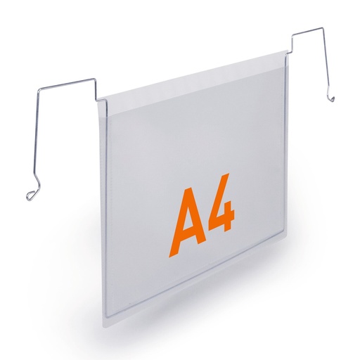 [DUR-118519] Documenthoes Durable PP A4 liggend 297x210mm met ophangbeugel transparant (50)