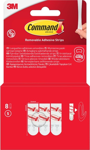 [TIM-170228] Kleefstrips Command klein wit (8)