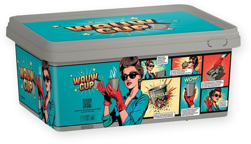 [TIM-34407] Drinkbeker herbruikbaar Wauw Cup PP 180ml herbruikbare doos (150)
