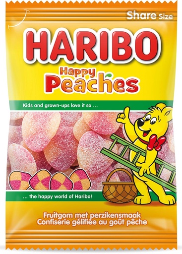 [TIM-29013O] Snoep Haribo perziken zak 185g