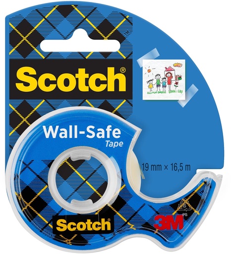 [TIM-183EURO] Tape Scotch Wall-Safe 19mmx16,5m op blister