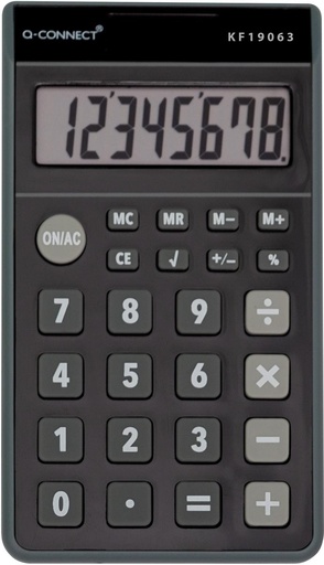 [TIM-KF19063] Bureaurekenmachine Q-Connect KF19063 8 cijfers zwart
