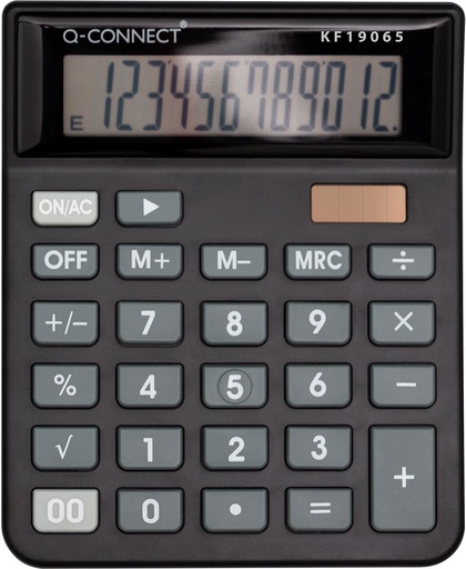 [TIM-KF19065] Bureaurekenmachine Q-Connect KF19065 12 cijfers zwart