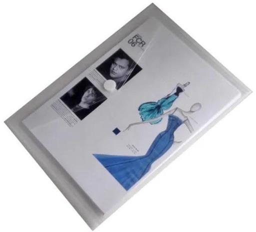 [90161] Documentmap PP A4 velcro sluiting transparant (10)