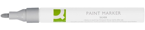 [TIM-KF14463] Paintmarker Q-Connect ronde punt 2-3mm op oliebasis zilver