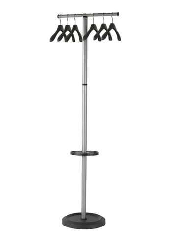 [TIM-3230274] Vloerstandaard kapstok met 6 kledinghangers zwart