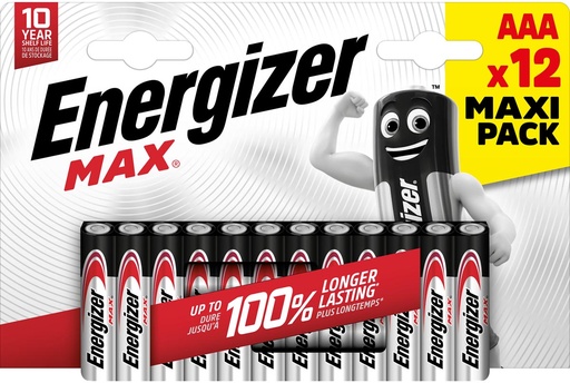 [TIM-3803108] Batterijen Energizer Max AAA (12)