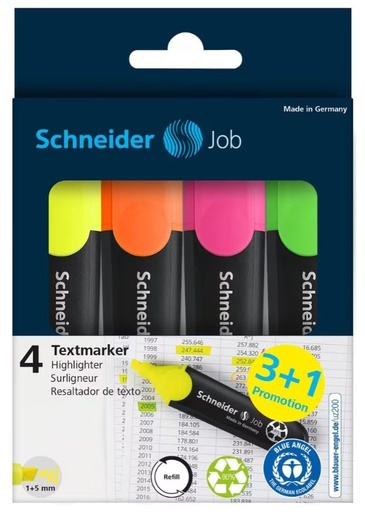 [SCH-115094] Markeerstift Schneider Job 3+1 gratis (4)