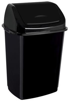 [OND-O91120] Afvalbak swing recycled PP 5L zwart