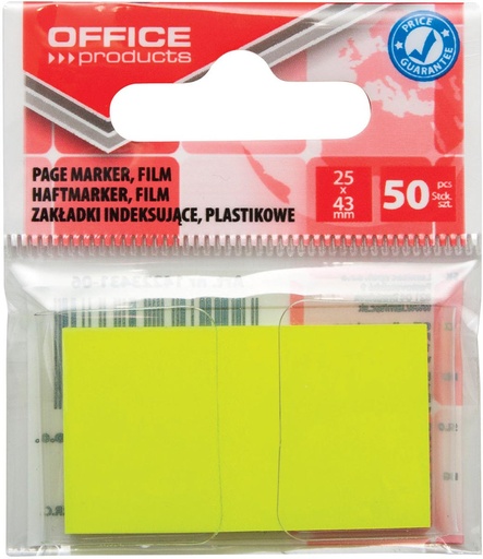 [TIM-2343106] Ophangzakje OFFICE products index  25 x 43 mm geel (50)